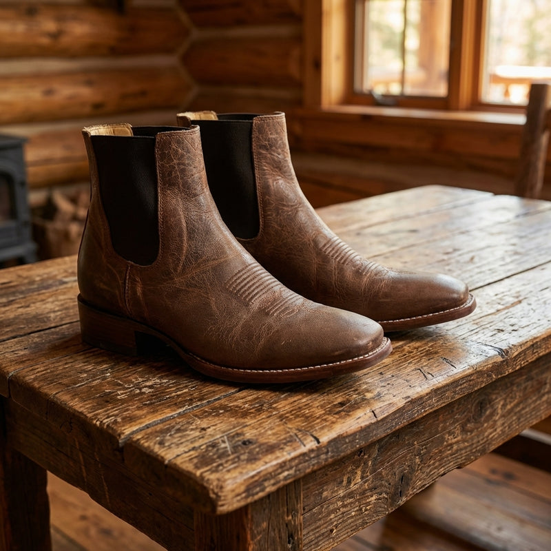 Load image into Gallery viewer, 1251 - RockinLeather Men's Sierra Scotch Goat Chelsea Boot
