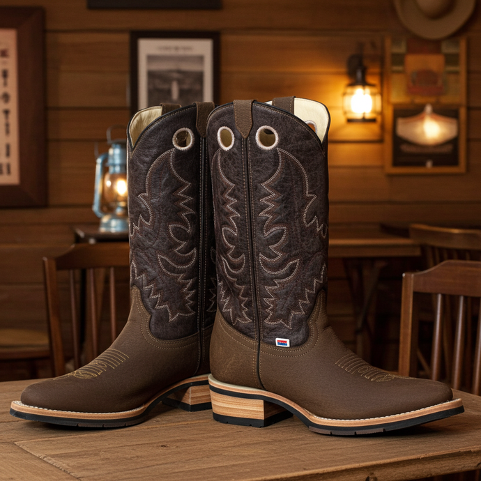 1116 - RockinLeather Men's Round Toe Crazy Flotter Western Boot