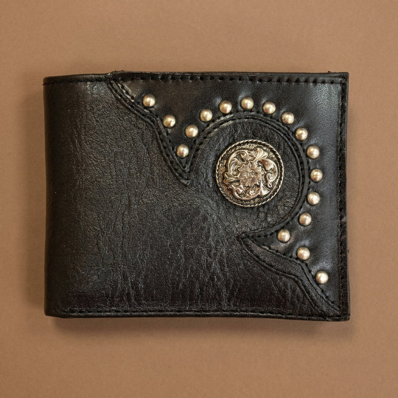 Load image into Gallery viewer, W39 - RockinLeather Black Bi-Fold Wallet
