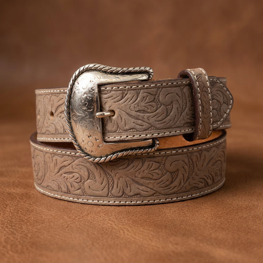 B1024 - RockinLeather Brown Cowhide Leather Belt