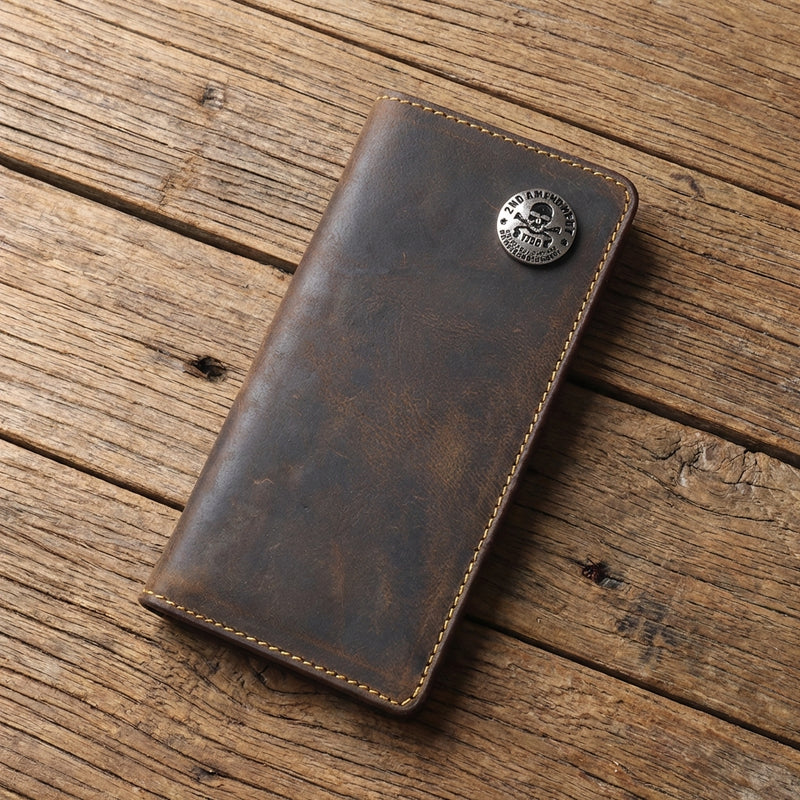 Load image into Gallery viewer, W136 - RockinLeather Brown 2nd Amendment Concho Rodeo Wallet
