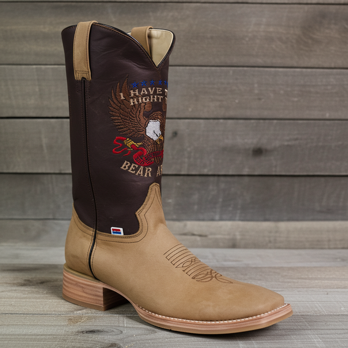 1199 - RockinLeather Men's * Right To Bear Arms * Western Boot