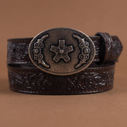 B1056 - RockinLeather Cowhide Children's Leather Belt w/Buckle