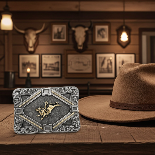 RLB009 - RockinLeather Bull Rider Belt Buckle