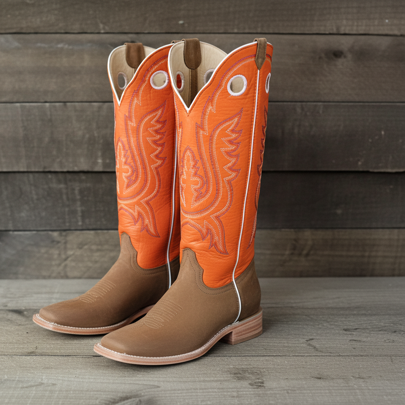 Load image into Gallery viewer, 1104 - RockinLeather Men&#39;s Buckaroo Orange Shaft Western Boot
