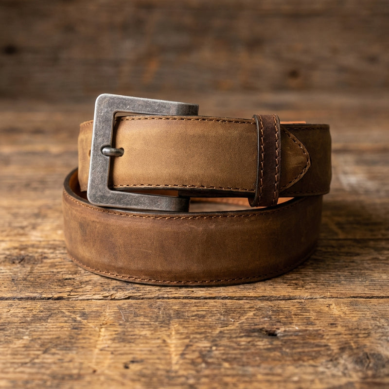 Load image into Gallery viewer, B43 - RockinLeather Crazy Tan Cowhide Leather Belt
