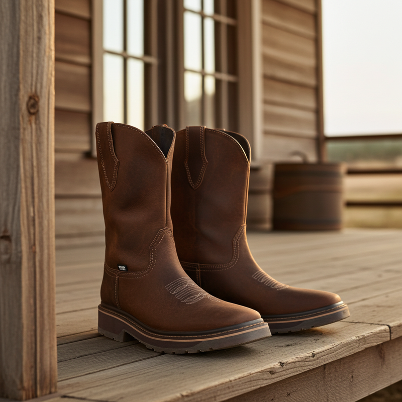 Load image into Gallery viewer, 9003 - RockinLeather Men&#39;s Crazy Horse Square Toe Work Boot
