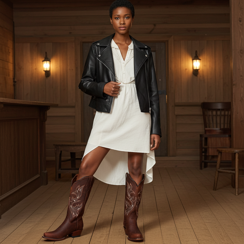 Load image into Gallery viewer, 2820 - RockinLeather Women&#39;s Mad Dog Cowhide Snip Toe Western Boot
