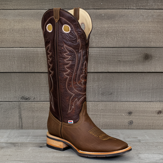 1121 - RockinLeather Men's Buckaroo Distressed Brown Western Boot