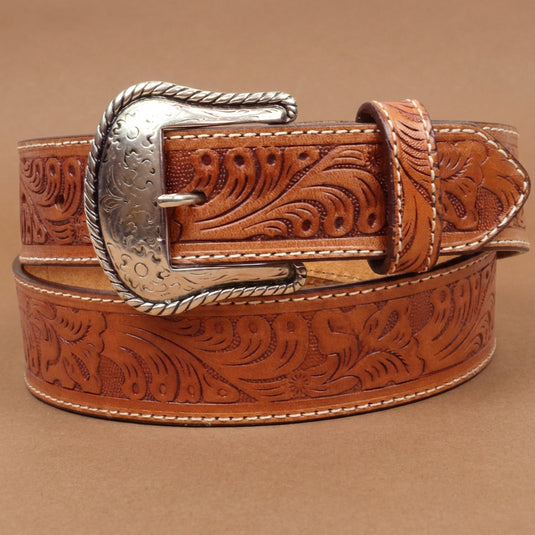 B1025 - RockinLeather Cognac Cowhide Leather Belt