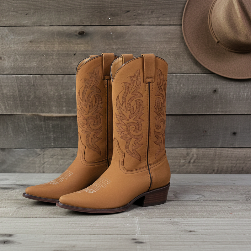 Load image into Gallery viewer, 1247 - RockinLeather Men&#39;s Crazy Horse Tobacco Cowhide Western Boot With Pointed Toe
