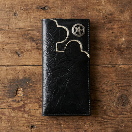 W21 - RockinLeather Black Bullhide Rodeo Wallet