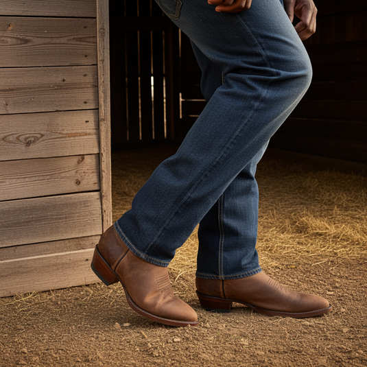 1802 - RockinLeather Men's Mad Dog Cowhide Western Boot With Pointed Toe
