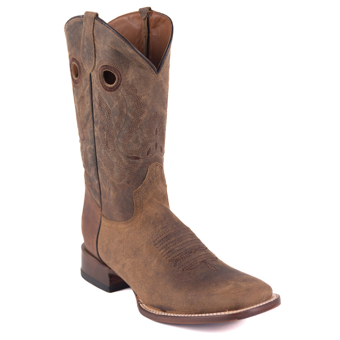 1803 - RockinLeather Men's Mad Dog Cowhide Western Boot With Square Toe