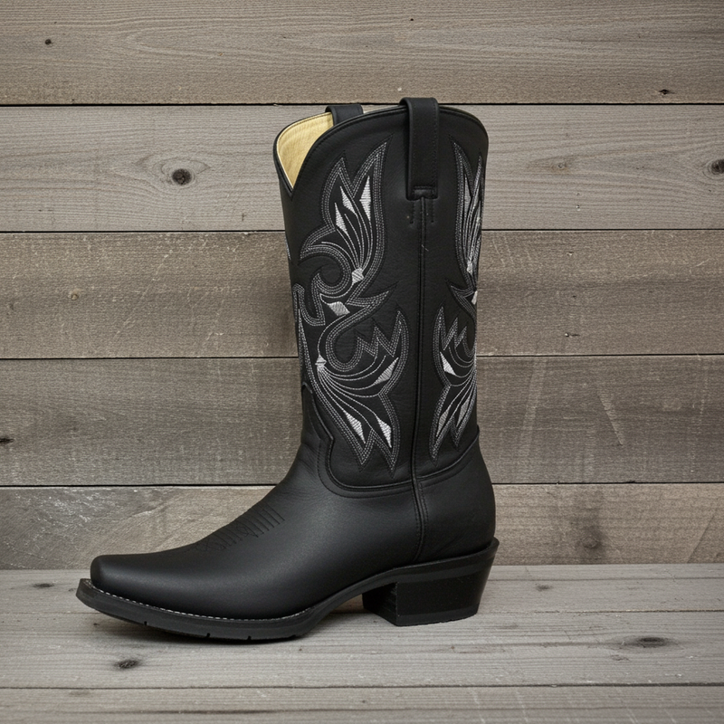Load image into Gallery viewer, 1149 - RockinLeather Men&#39;s Black Oiled Narrow Square Toe Western Boot
