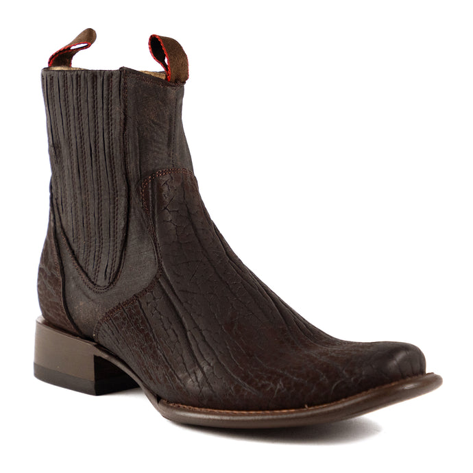 1812 - RockinLeather Men's Chocolate Bullhide Chelsea Boot