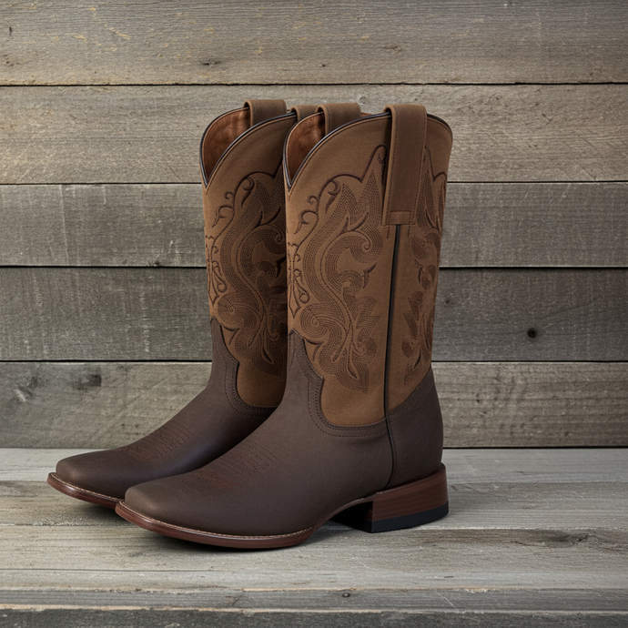 1805 - RockinLeather Men's Crazy Choco Cowhide Western Boot