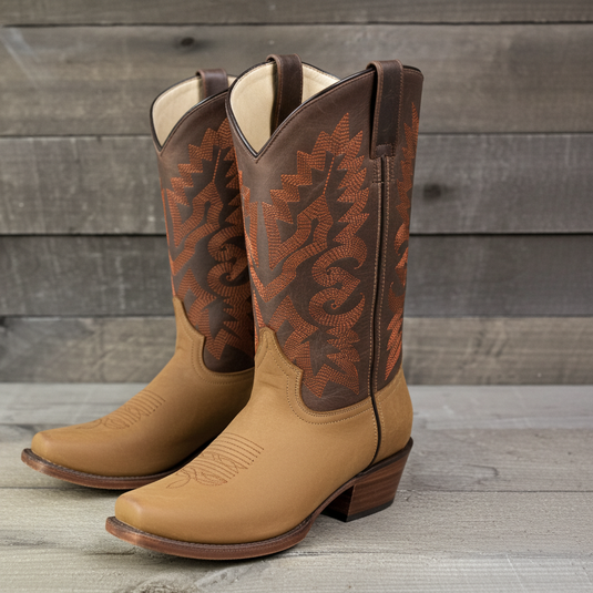 1205 - RockinLeather Men's Crazy Horse Narrow Square Toe Western Boot