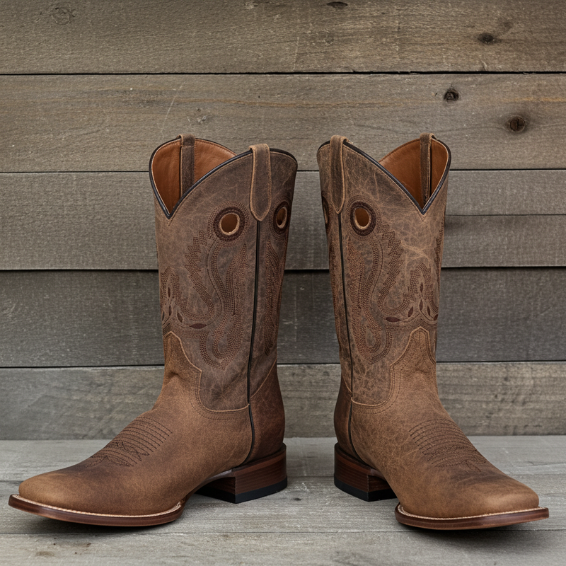 Load image into Gallery viewer, 1803 - RockinLeather Men&#39;s Mad Dog Cowhide Western Boot With Square Toe
