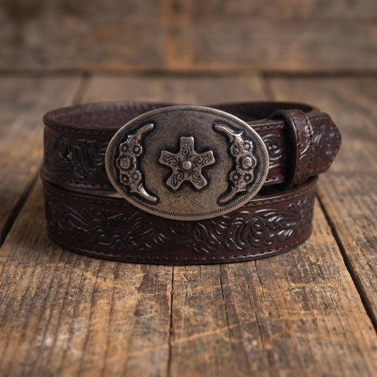 B1056 - RockinLeather Cowhide Children's Leather Belt w/Buckle