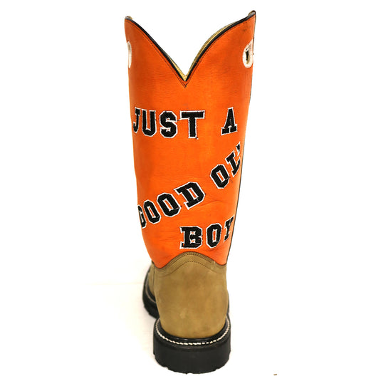 3123 - RockinLeather Men's * Just A Good Ol' Boy * Steel Toe Boots