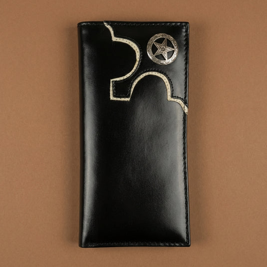 W21 - RockinLeather Black Bullhide Rodeo Wallet