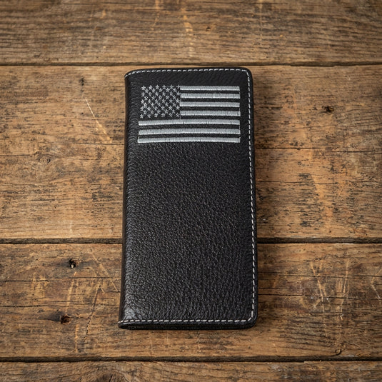 W126 - RockinLeather Rodeo Wallet w/ Embroidered Flag