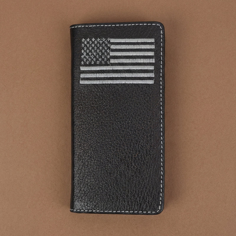 Load image into Gallery viewer, W126 - RockinLeather Rodeo Wallet w/ Embroidered Flag
