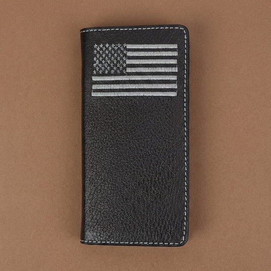 W126 - RockinLeather Rodeo Wallet w/ Embroidered Flag