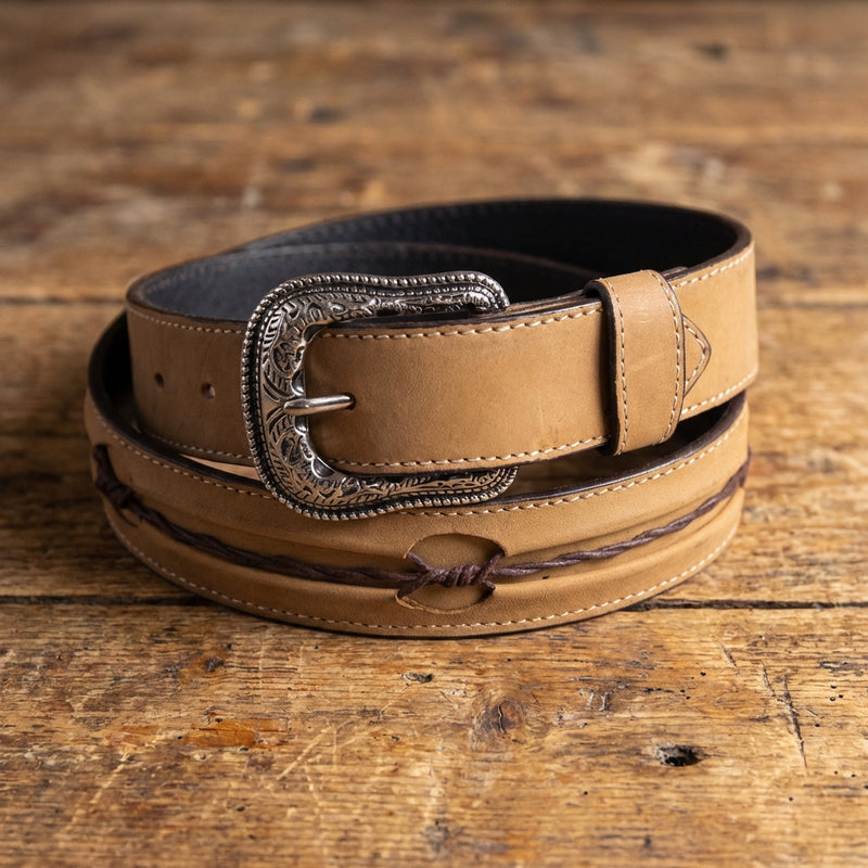 Load image into Gallery viewer, B1050 - RockinLeather Distressed Brown Cowhide with Barbed Inlay
