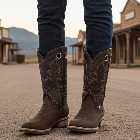 1116 - RockinLeather Men's Round Toe Crazy Flotter Western Boot