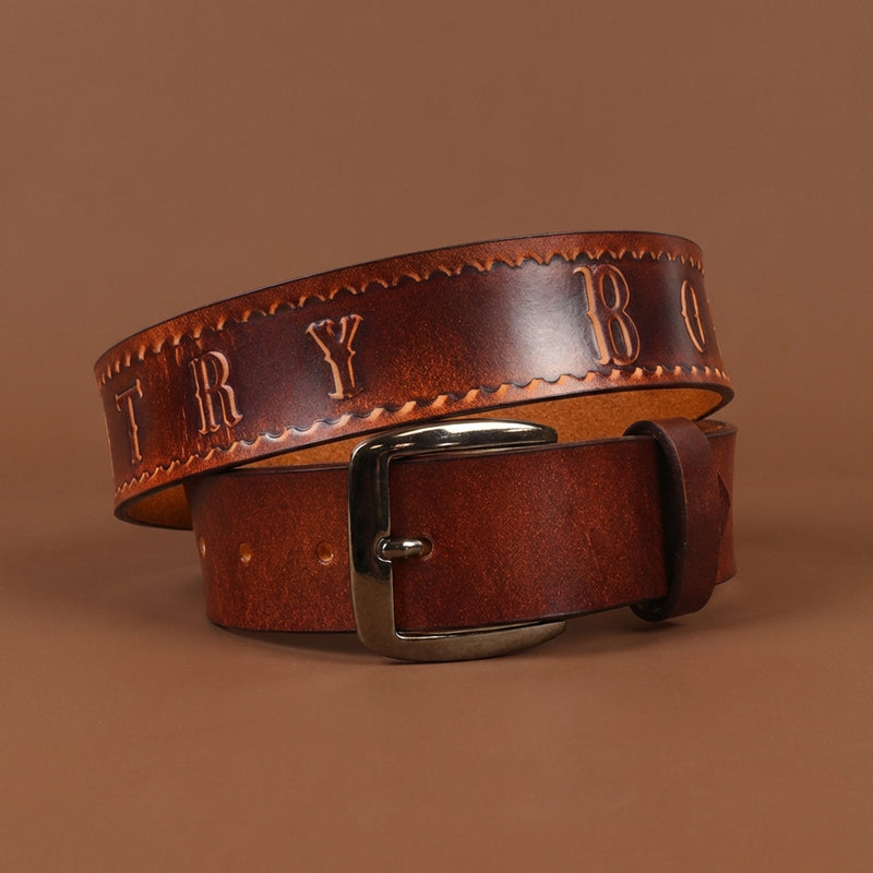 Load image into Gallery viewer, B1021 - RockinLeather Marbled Cowhide COUNTRY BOY Belt
