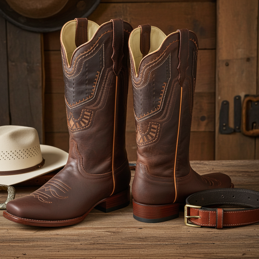 2801 - RockinLeather Women's Espresso Shedron Western Boot