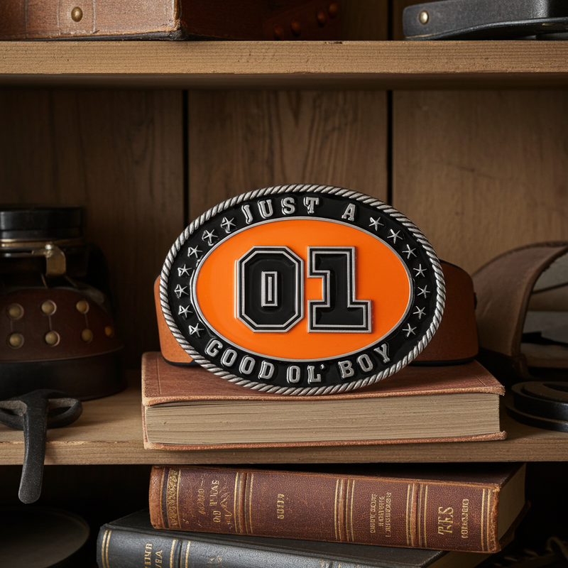 Load image into Gallery viewer, RLB002 - RockinLeather &quot;Just A Good Ol&#39; Boy&quot; Belt Buckle

