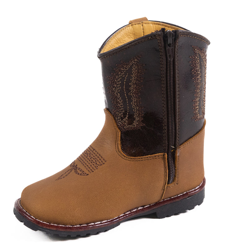 Load image into Gallery viewer, 5501 T - RockinLeather Toddler Crazy Tabaco Cowhide Leather Boot

