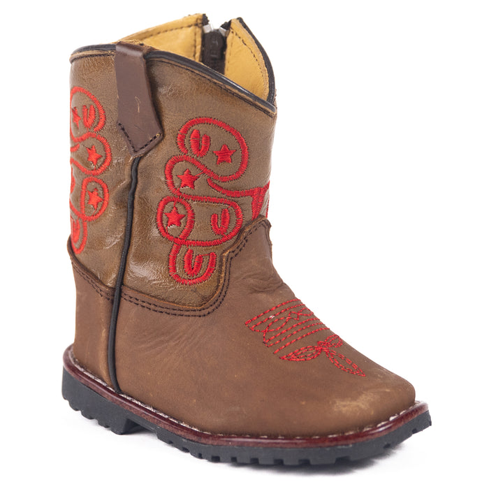 5513 T - RockinLeather Toddler Tabaco Brown Cowhide Boot
