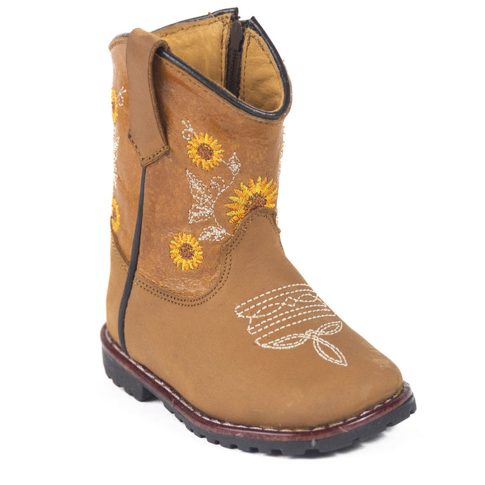 5514 T - RockinLeather Toddler Crazy Honey Cowhide Boot