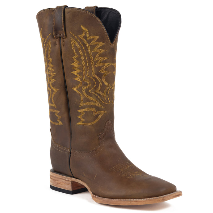 6000 - RockinLeather Men's Crazy Camel Cowhide Leather Boots