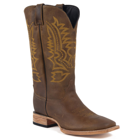 6000 - RockinLeather Men's Crazy Camel Cowhide Leather Boots