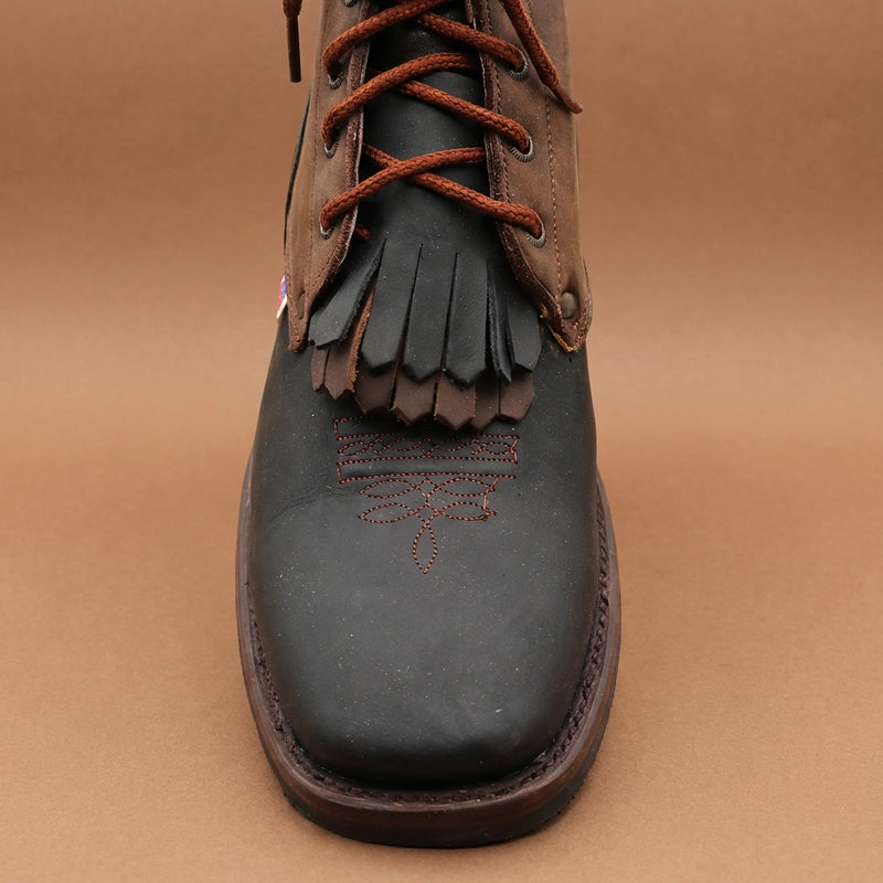 Load image into Gallery viewer, 1258 - RockinLeather Men's Square Toe Lace Up Packer Western Boot
