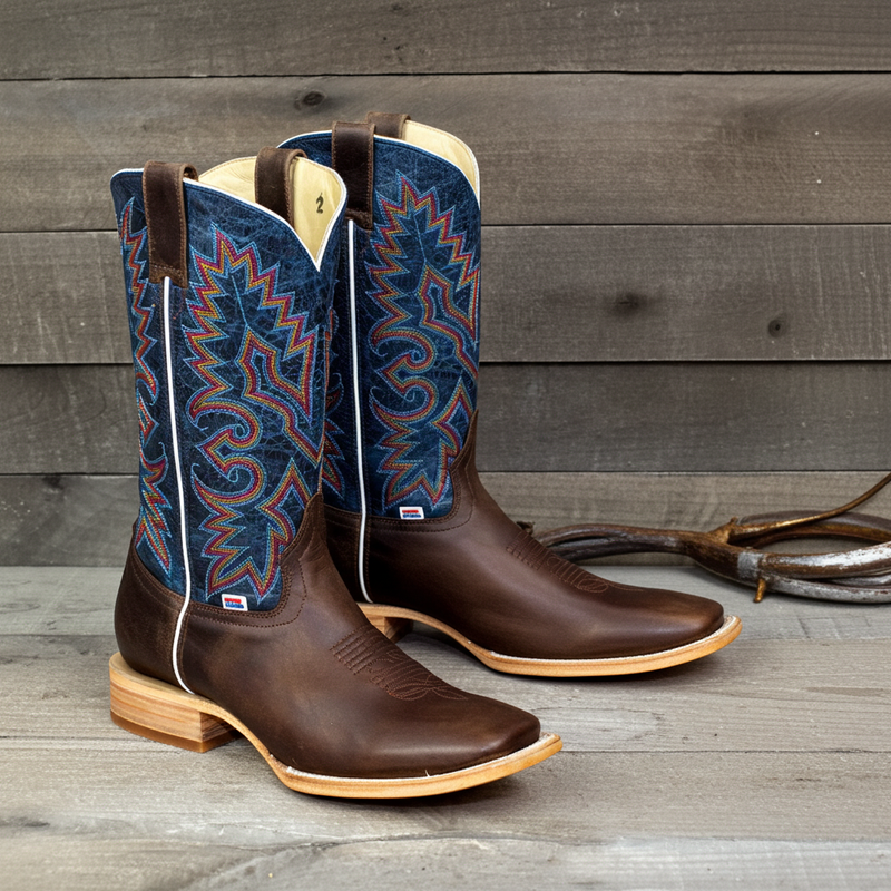 Load image into Gallery viewer, 1157 - RockinLeather Men&#39;s Chocolate Cowhide Western Boot
