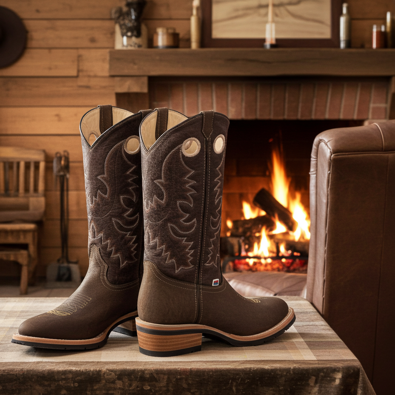 Load image into Gallery viewer, 1116 - RockinLeather Men&#39;s Round Toe Crazy Flotter Western Boot

