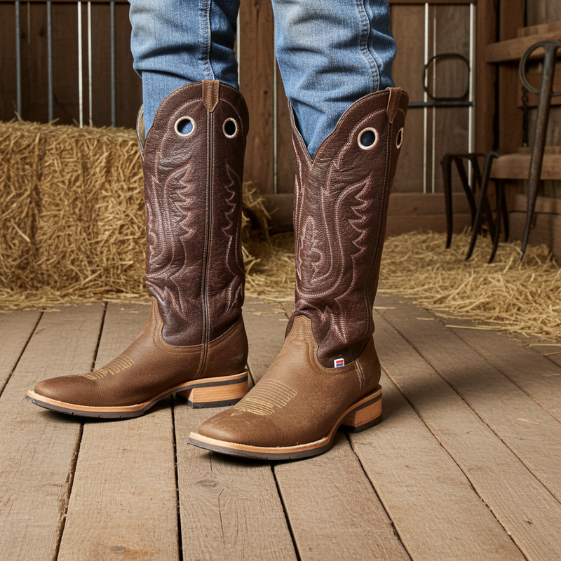 Load image into Gallery viewer, 1121 - RockinLeather Men&#39;s Buckaroo Distressed Brown Western Boot
