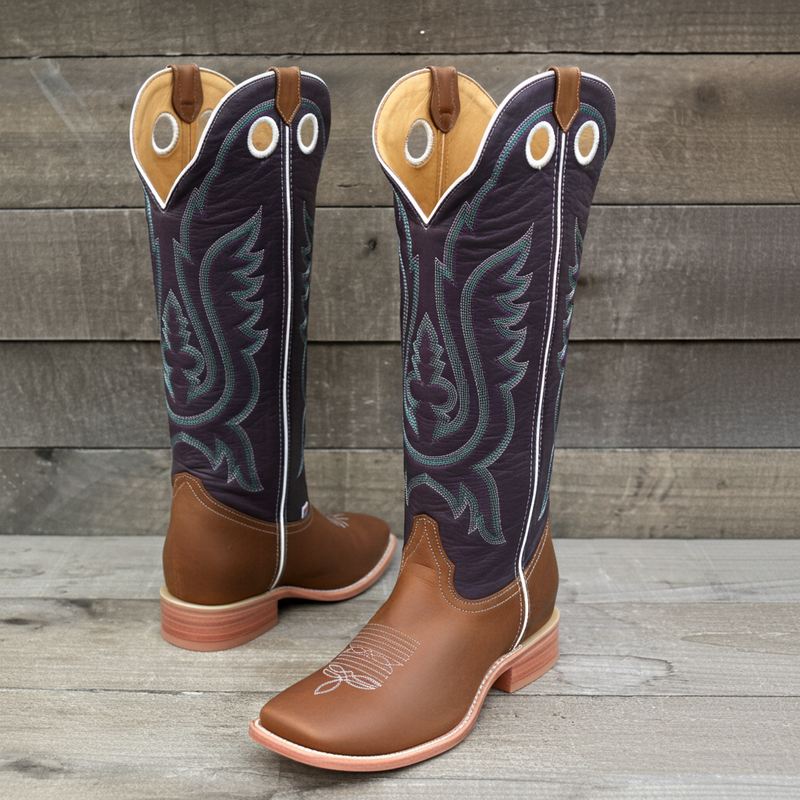 Load image into Gallery viewer, 1257 - RockinLeather Men&#39;s Buckaroo Purple Shaft Western Boot

