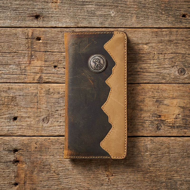 Load image into Gallery viewer, W133 - RockinLeather Rodeo Wallet w/ Deer Silhouette Concho
