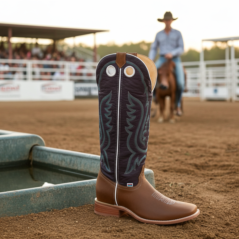 Load image into Gallery viewer, 1257 - RockinLeather Men&#39;s Buckaroo Purple Shaft Western Boot
