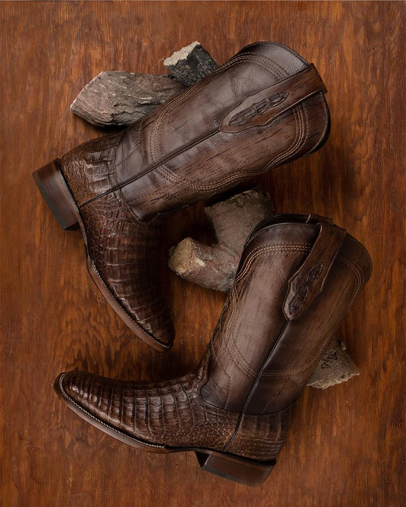 Load image into Gallery viewer, 8009 - RockinLeather Men&#39;s West Caiman Square Toe Western Boot
