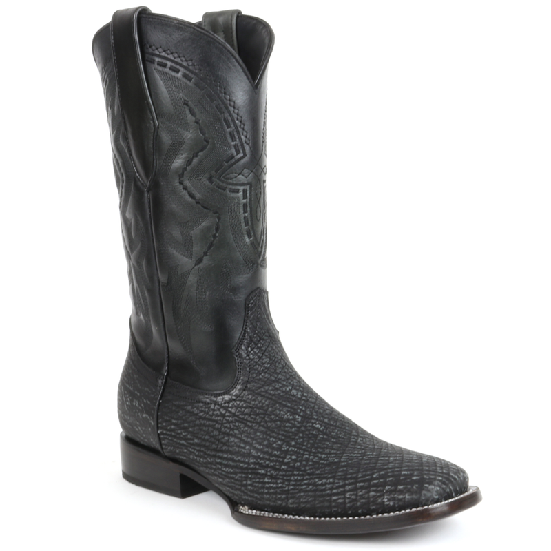 Load image into Gallery viewer, 8003 - RockinLeather Men&#39;s Distressed Black Genuine Sharkskin Boots
