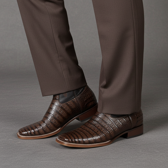 8007 - RockinLeather Men's Infinity Caiman Square Toe Western Boot