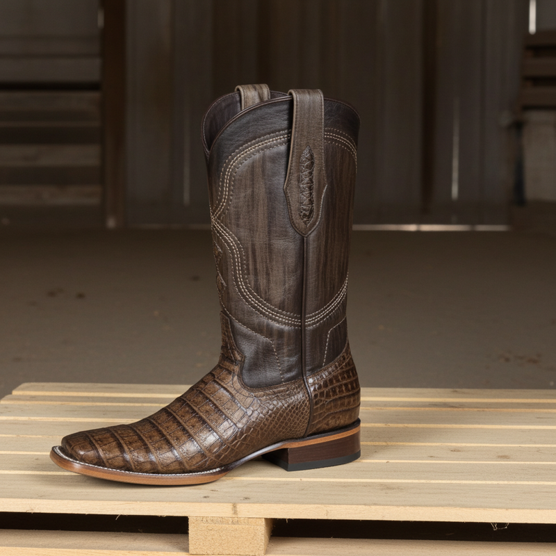 Load image into Gallery viewer, 8009 - RockinLeather Men&#39;s West Caiman Square Toe Western Boot
